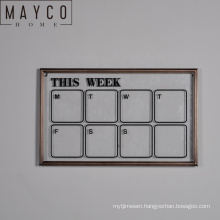 Mayco Superior Acrylic Decorative Wall Mounted Memo Board Calendar